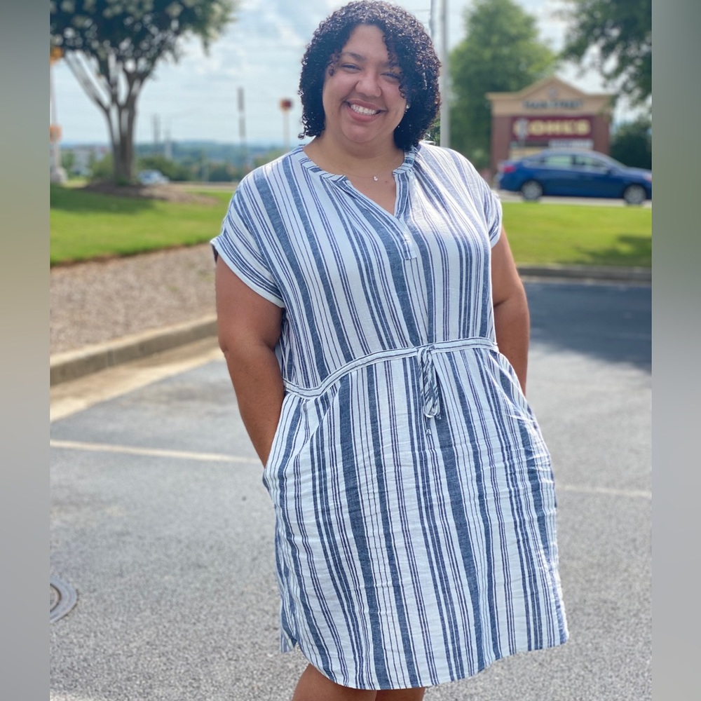 Waist-Defined Plus Size Dress